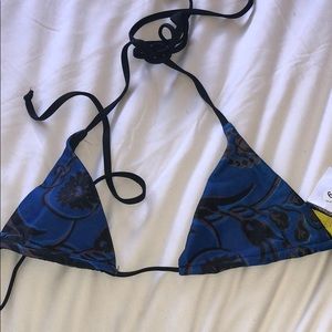 Blue bikini top